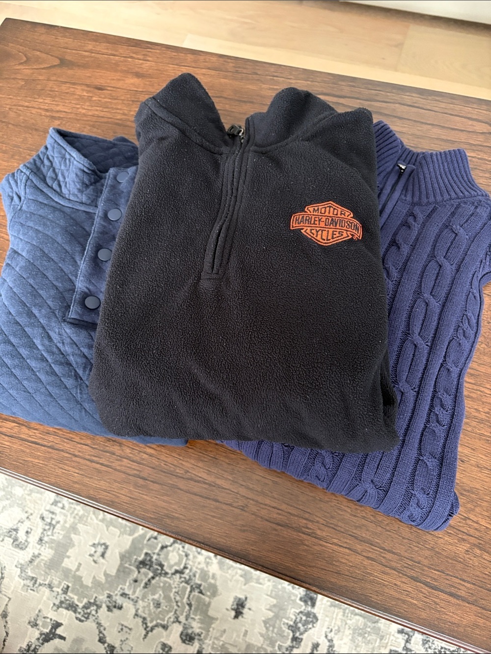 Bundle 3 tops size XL. (Harley Davidson/ Eddie Bauer/Izod).